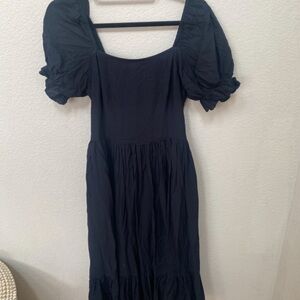 JessaKae black midi puff sleeve dress small black